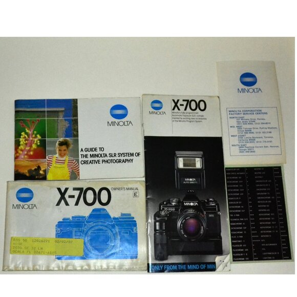 Vintage Minolta X700 35mm Film SLR Camera Zoom Lens Literature Works - Picture 11 of 11